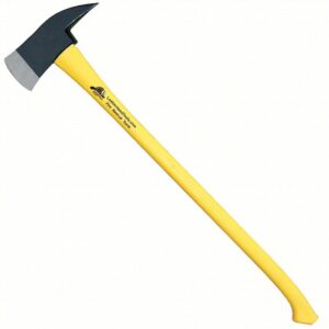 axe with yellow handle
