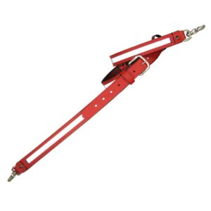 Red Radio Strap with reflective stripe
