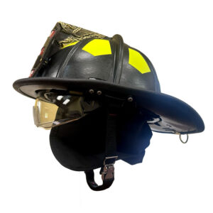 Phenix black leather helmet