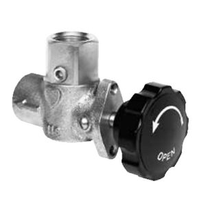 116 Drain Valve 1/4 Turn rough brass with tap