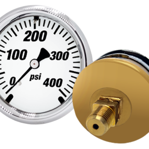 2.5" NOSHOK GAUGE 0-400 WHITE