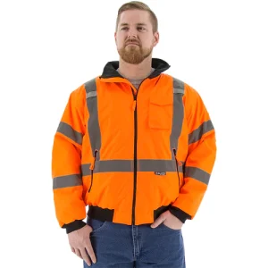 ORANGE HI-VIZ BOMBER JACKET XL