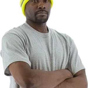HI-VIZ ORANGE ACRYLIC BEANIE