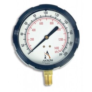 160 PSI PRESSURE GAUGE, 3.5" LFS