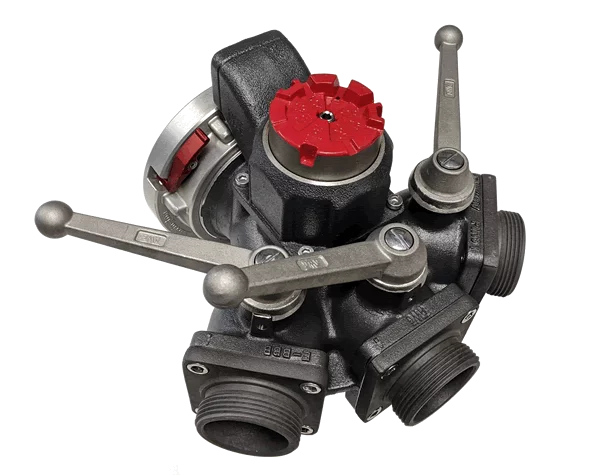 3-way Gated Wye 5" Storz lock x (3) 2.5" NH male w