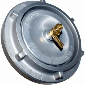 4" Storz blind cap with 1/4" bleeder petcock
