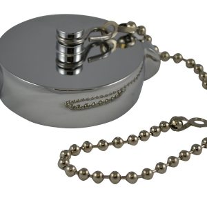 CHROME CAP W/ CHAIN 2.5"NST