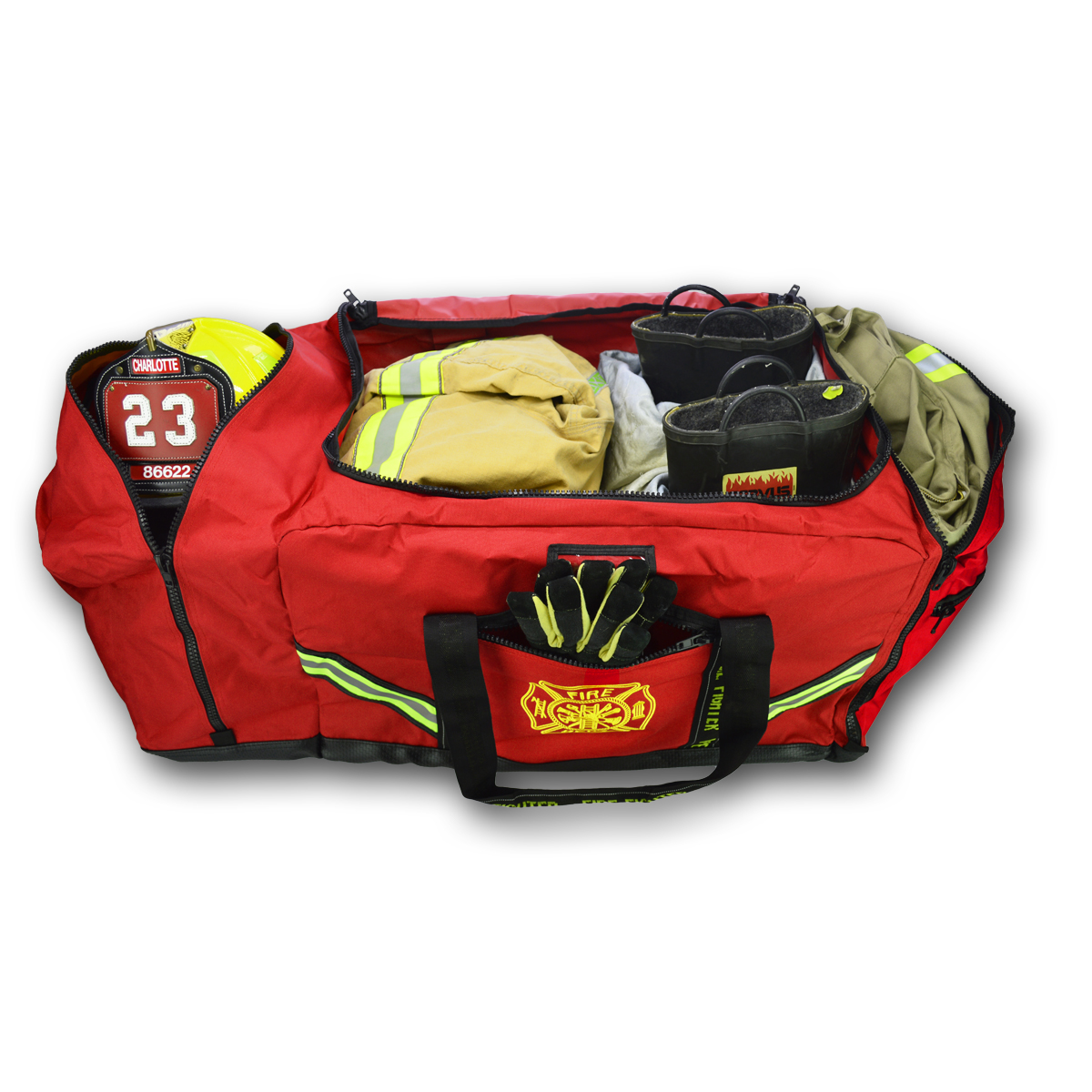 Premium 3XL Turnout Gear Bag Red - Image 2