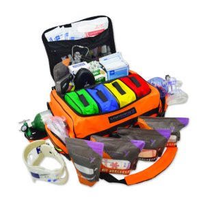 Modular Oxygen Trauma Bag w Fill Kit ORANGE
