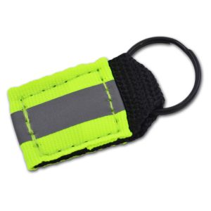 Reflective Silver + Yellow Webbing Zipper Pulls, U