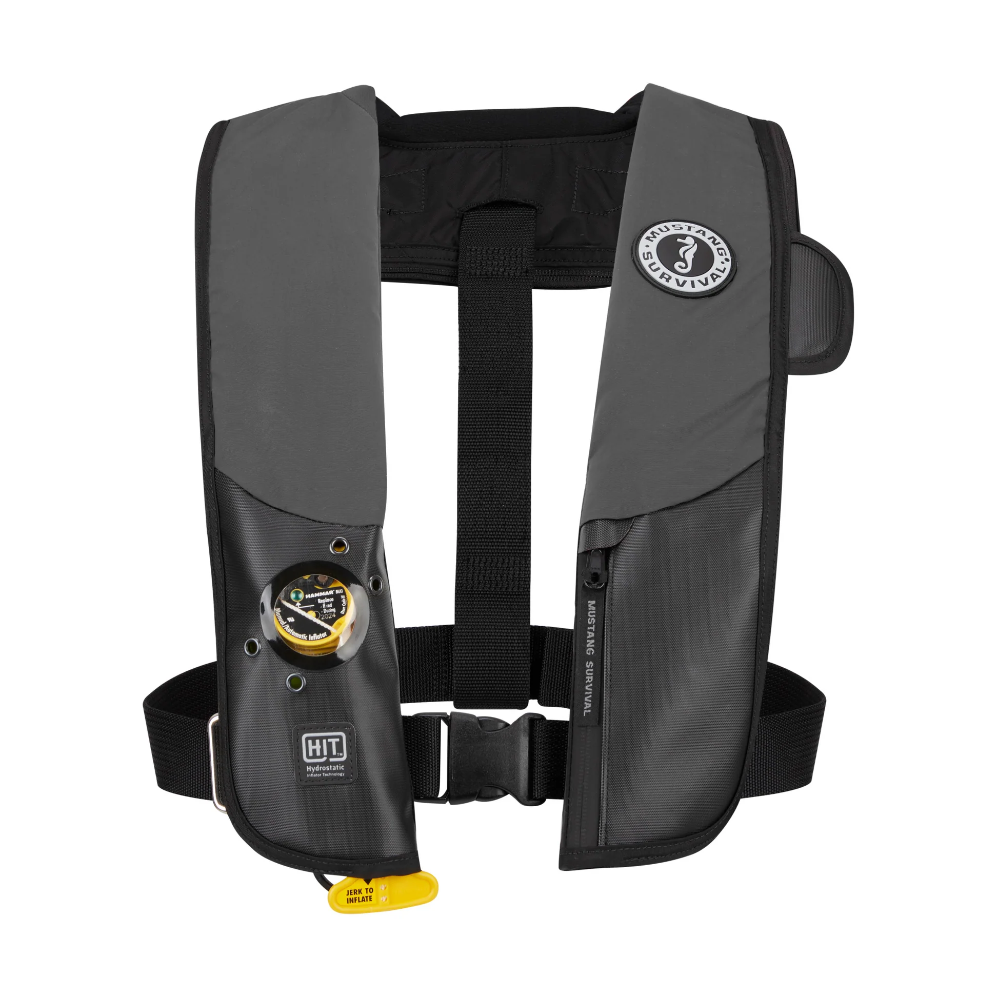 HIT Inflatable PFD Hydrostatic GREY/BLK - Image 2