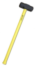 12# Sledge, OAL 34.3", Yellow Heavy-Duty Fiberglas
