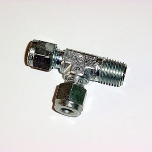 Tee,Run;1/4"Tube X 1/4"Nptm
