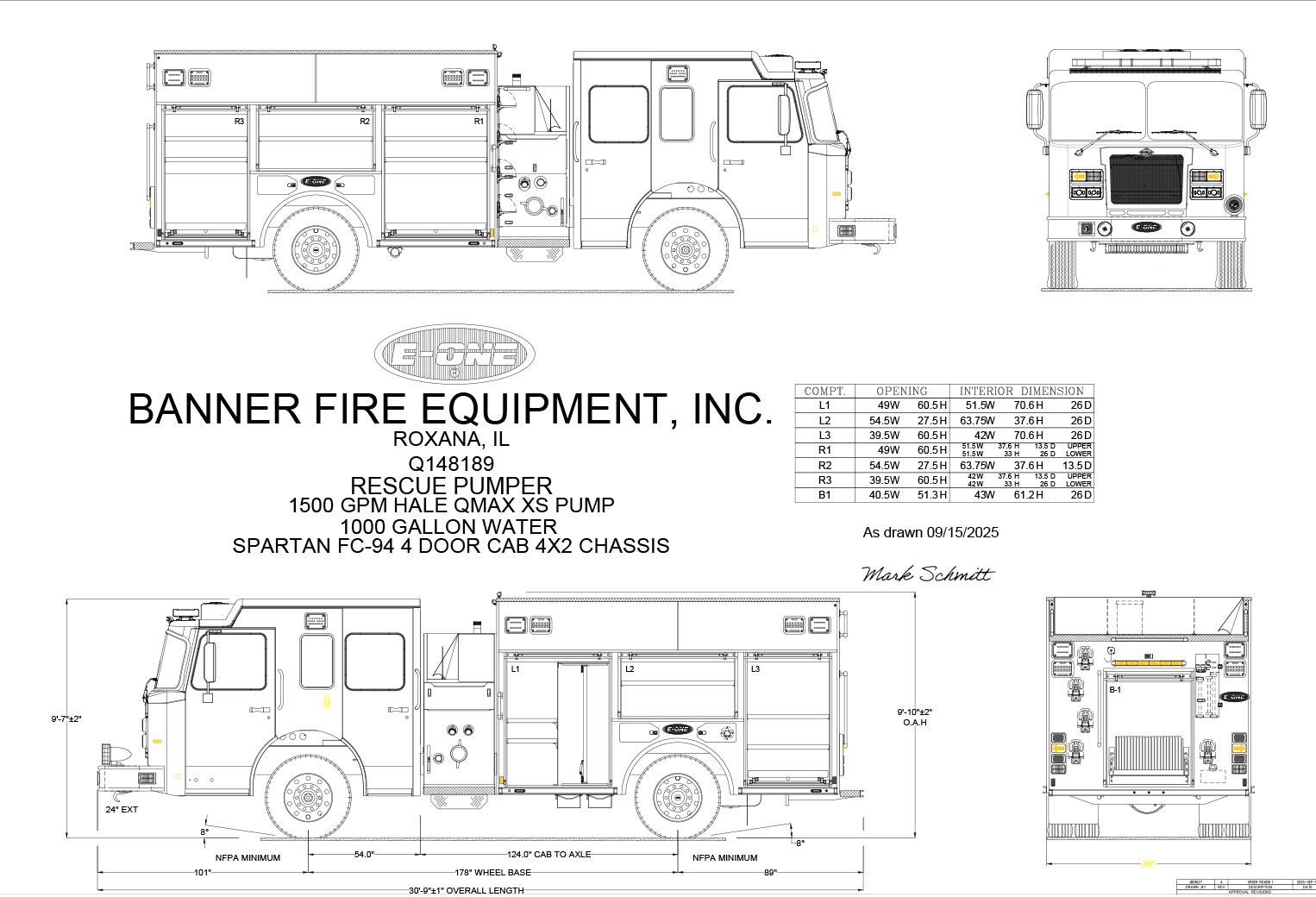 Rescue Pumper Drawing 148948