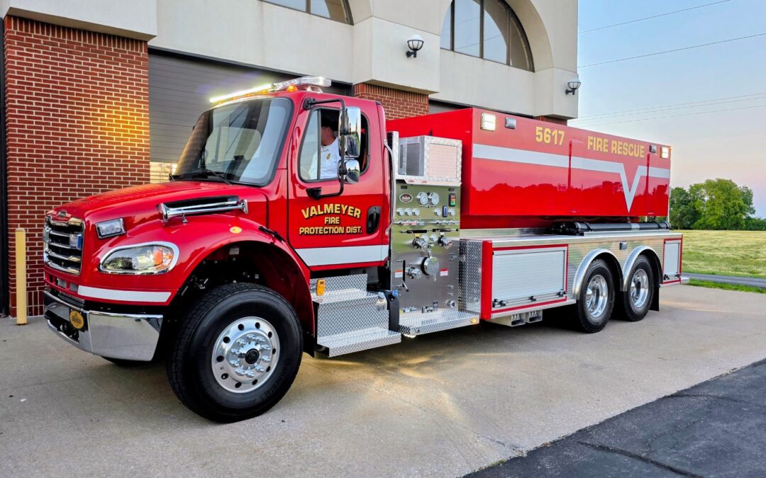 Valmeyer Tanker in front of fire department