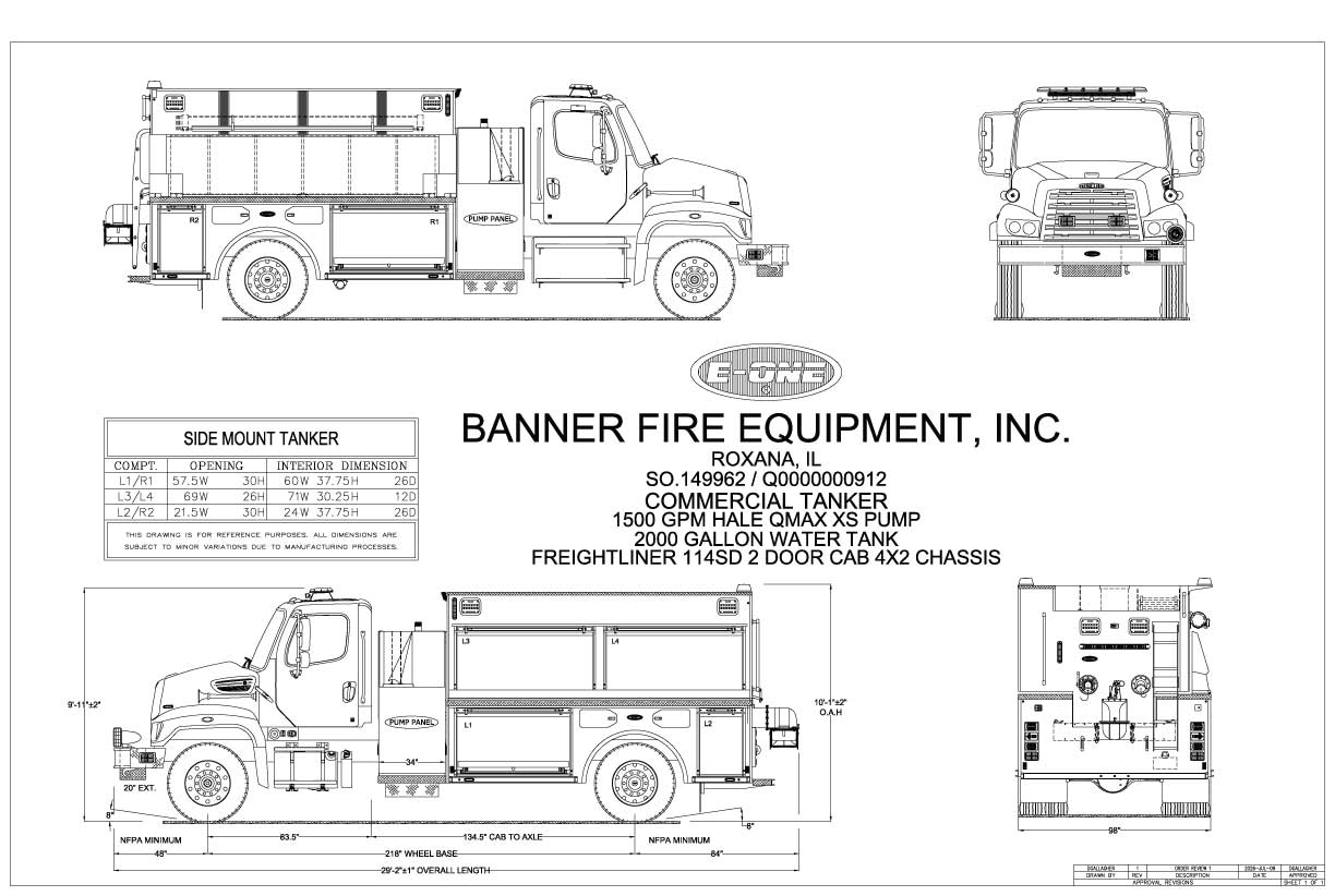 Drawing of Tanker for sale